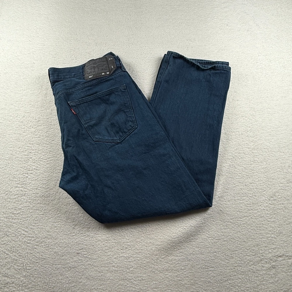 Levi's 501 Jeans Mens 36x30‎ Blue Cotton Non Stretch Original Fit Straight Leg